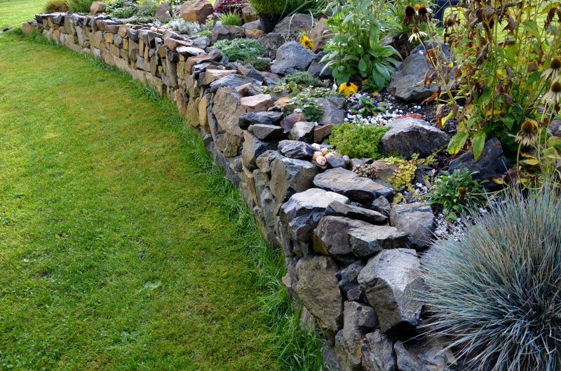 Retaining Wall with Natural Stone