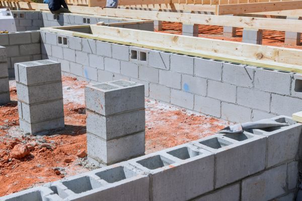Cement Block Installation in Fairhope